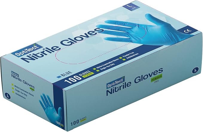 Disposable Nitrile Gloves Powder Free — Blue, size Small