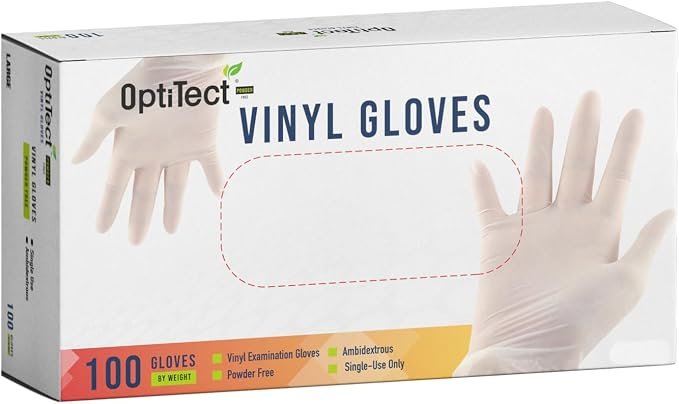 Disposable Vinyl Gloves Powder Free — Clear, size Small